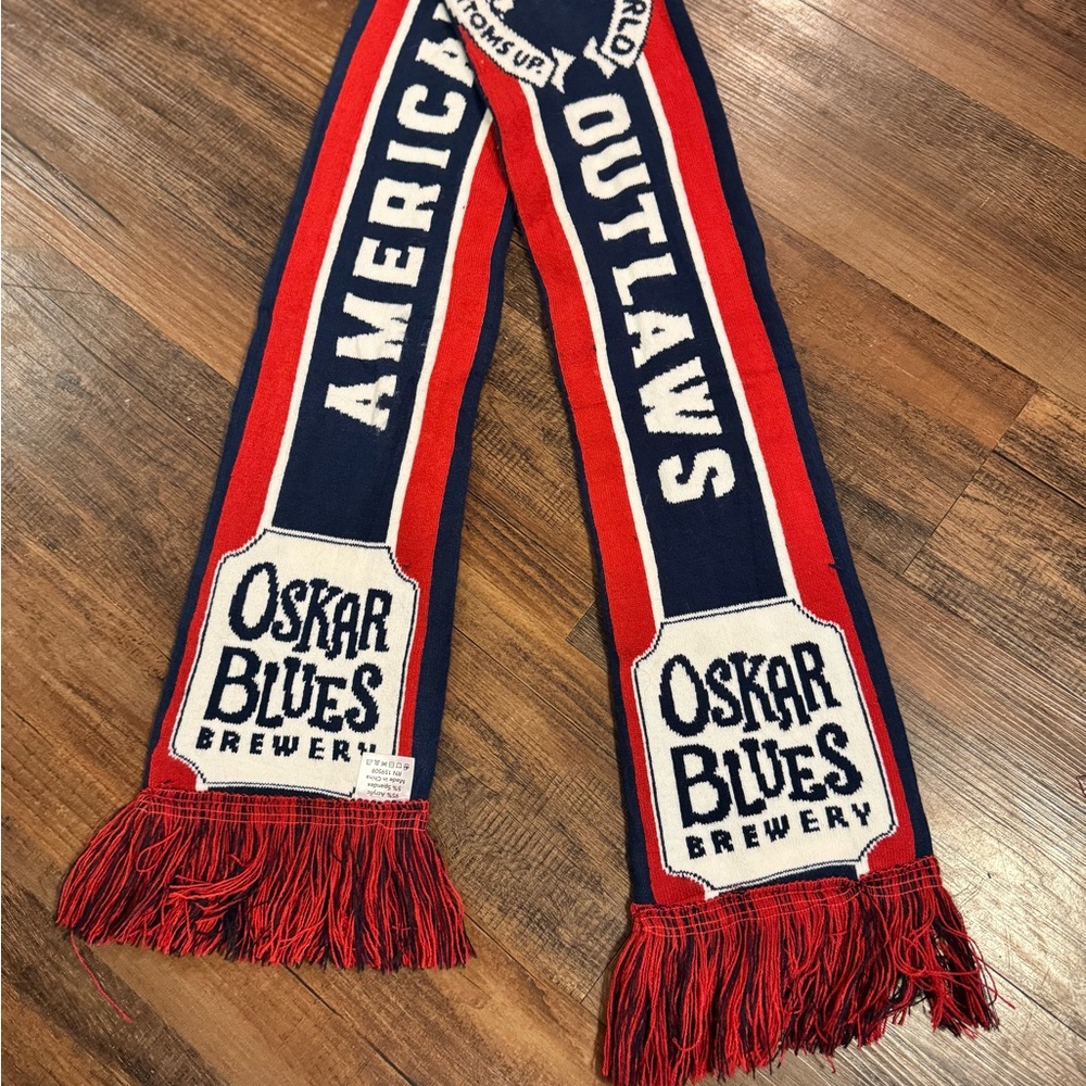 Oskar Blues Brewery American Outlaws Soccer Scarf US vs The World 61”x6”